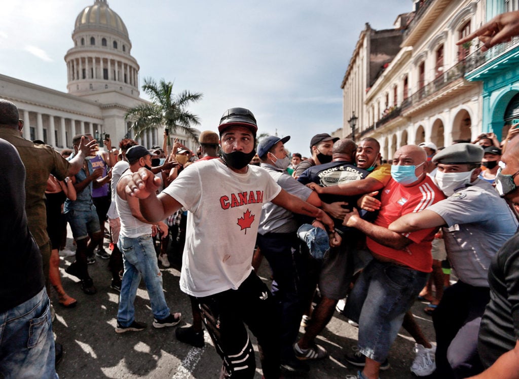 Cuba Manifestantes se toman la calle en La Habana