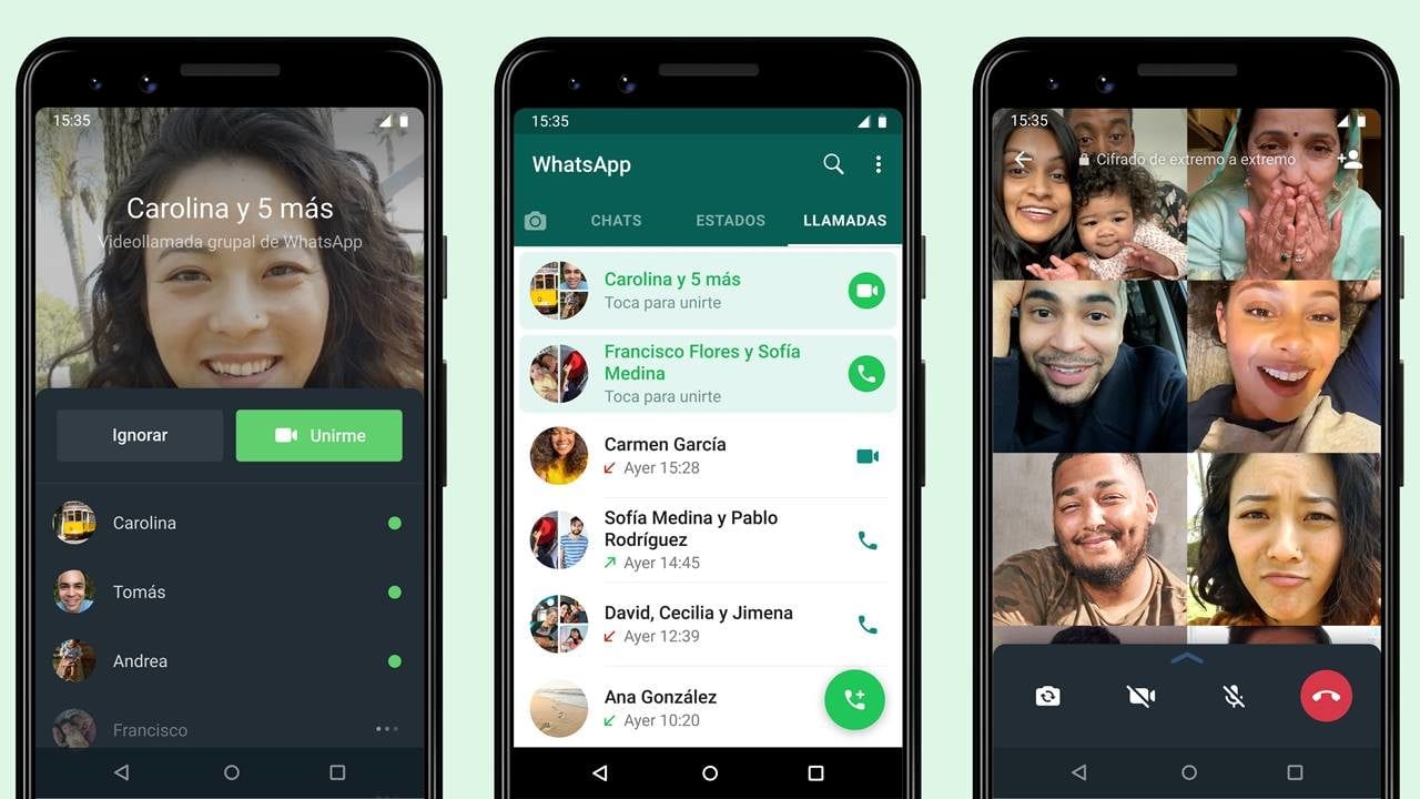 WhatsApp ya te permite entrar a una videollamada grupal si ya comenzó