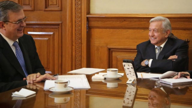 El presidente López Obrador y Marcelo Ebrard. Foto: Gobierno de México.