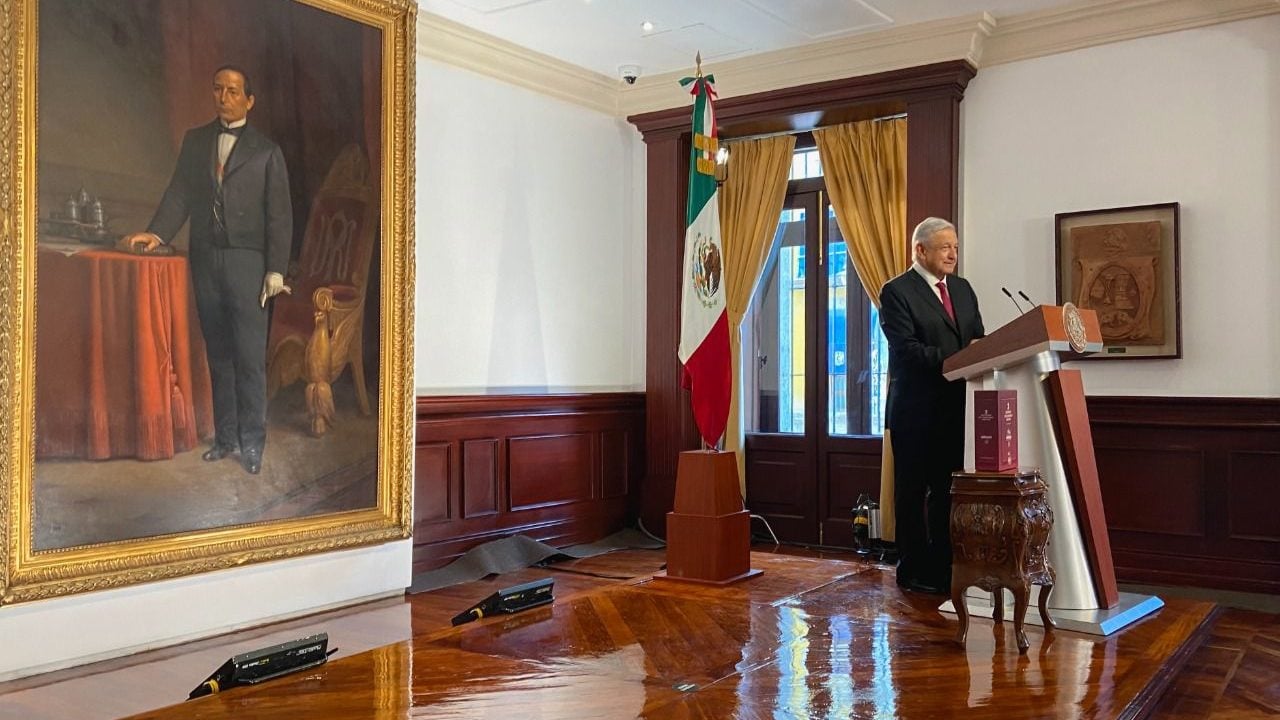 El presidente López Obrador en Palacio Nacional. Foto: Presidencia