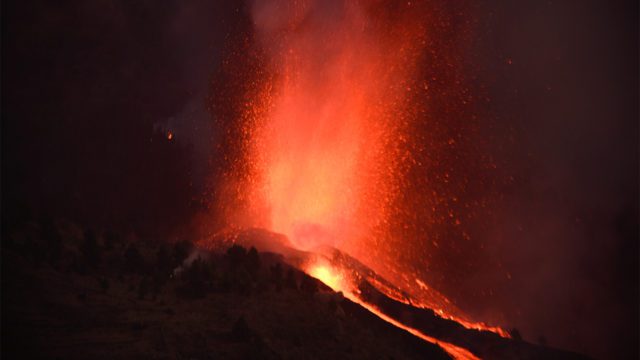 Erupción volcánica en La Palma,España extinción masiva