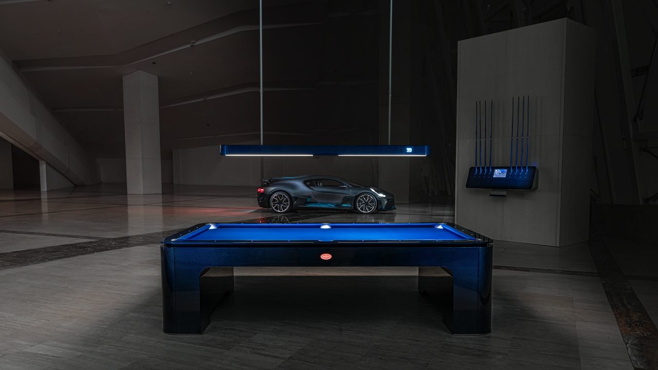 Presentan una mesa de billar inspirada en Bugatti “Divo”