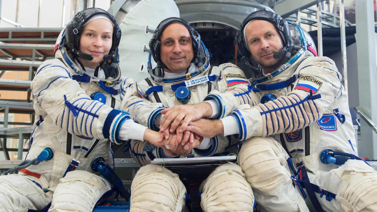 Revelan imágenes tras la filmación de la primera película en el espacio