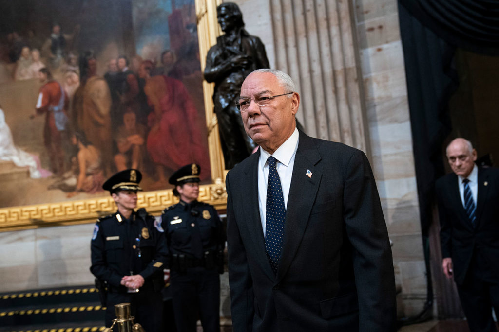 Colin Powell President George H.W. Bush Lies In State At U.S. Capitol