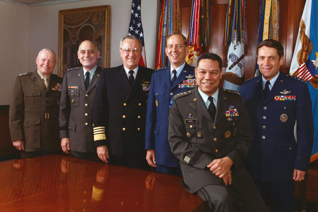 Colin Powell Joint Chiefs of Staff Posing Together