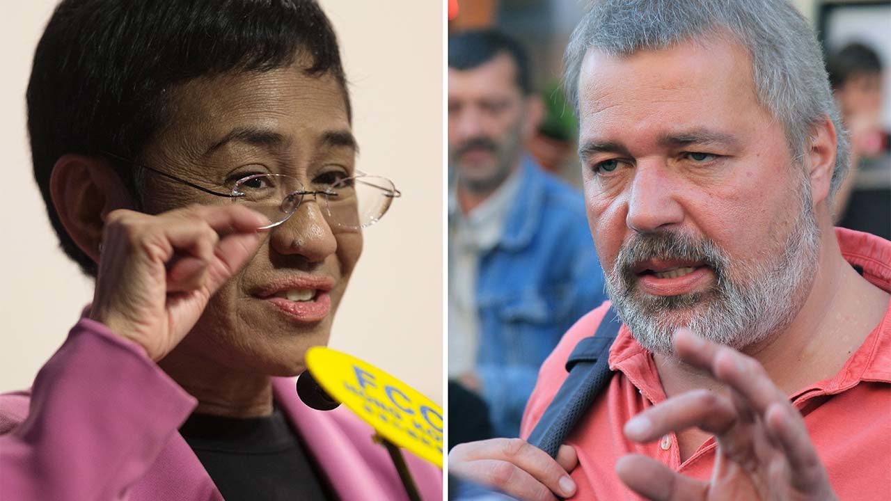 Periodistas que enfrentaron a Putin y Duterte ganan Nobel de la Paz 2021