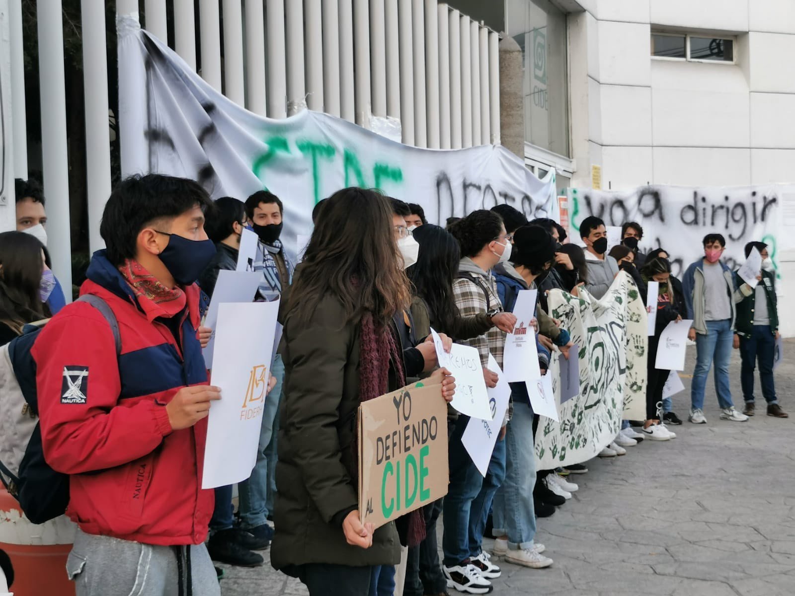 Protestas en el CIDE. Foto: Javier Martín Reyes