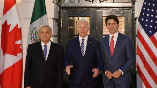 Los líderes de América del Norte. Foto: Gobierno de México.