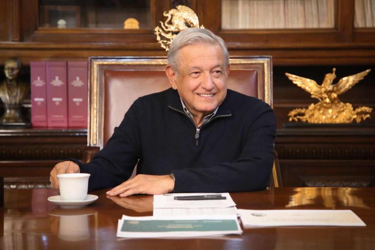 El presidente López Obrador en Palacio Nacional. Foto: Gobierno de México
