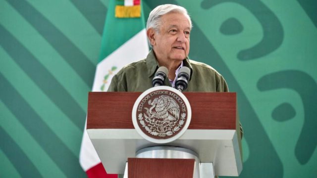 El presidente López Obrador en Oaxaca. Foto:Gobierno de México.