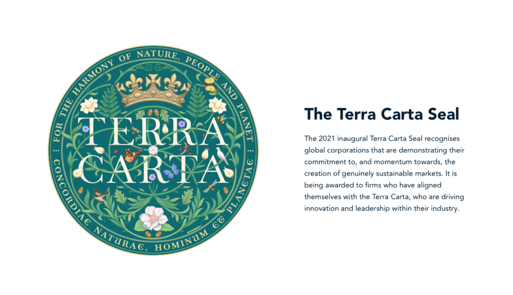 Find out about the companies that received the Terra Carta seal from Prince Charles