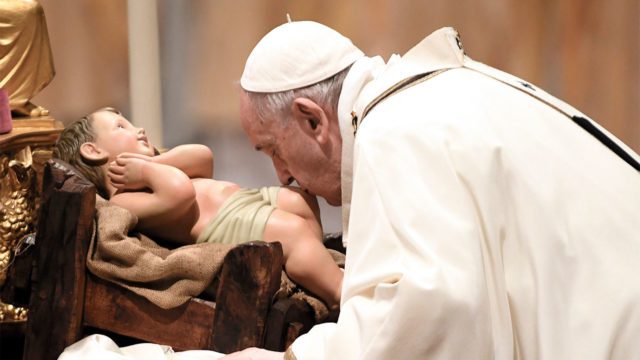 Papa Francisco Pope Francis Leads Christmas Night Mass Of 2021