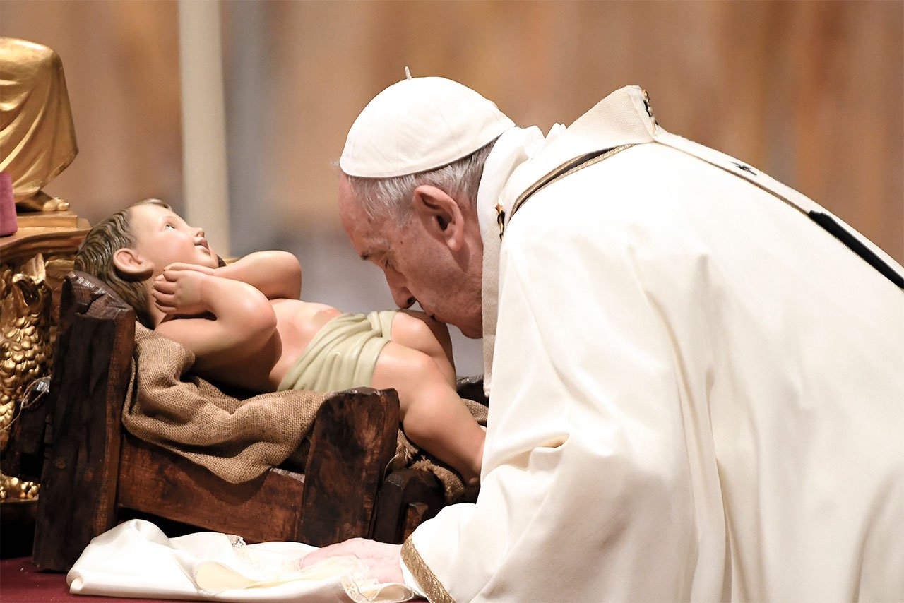 Papa Francisco Pope Francis Leads Christmas Night Mass Of 2021
