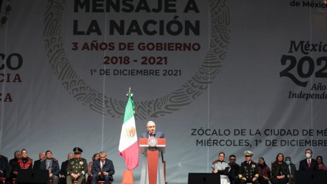 El presidente López Obrador y su gabinete. Foto: Gobierno de México.