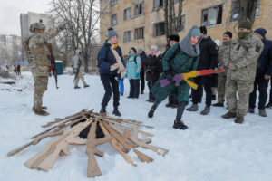 Ucrania Open military exercise for civil people in Kiev
