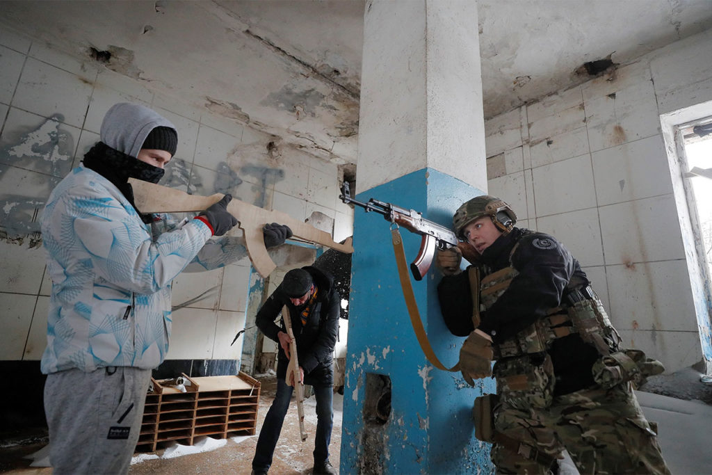 Ucrania Open military exercise for civilians in Kiev