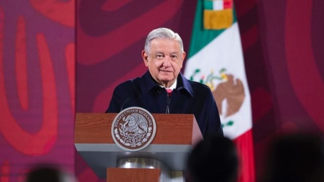 El presidente López Obrador en conferencia matutina. Foto: Gobierno de México.