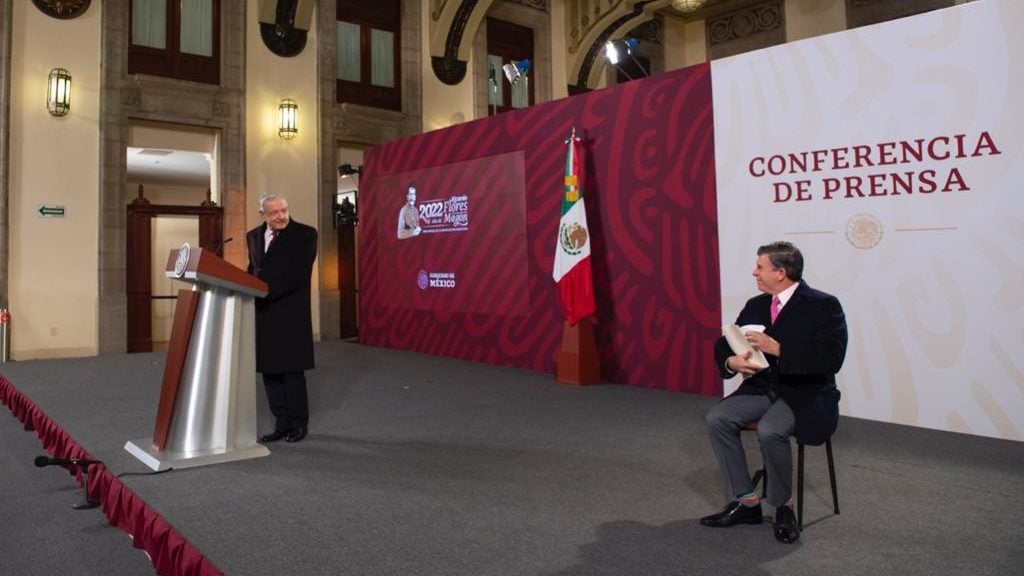 El presidente López Obrador en conferencia de prensa. Foto: Gobierno de México.