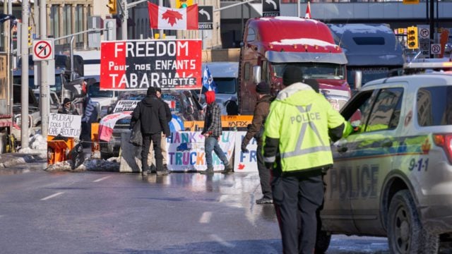 Protestas de camioneros en Canadá