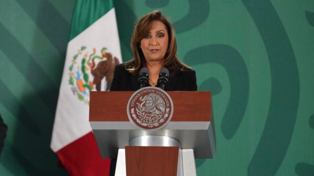 La gobernadora de Tlaxcala, Lorena Cuellar. Foto: Presidencia