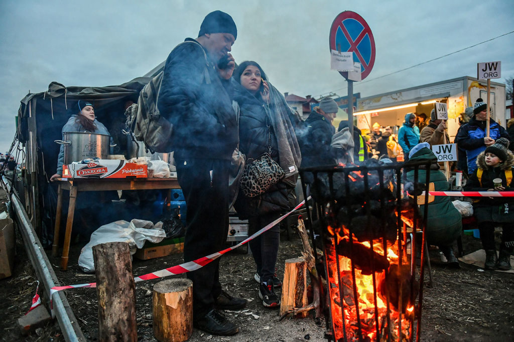 Ucrania Rusia War refugees at the Polish-Ukrainian border crossing in Dorohusk