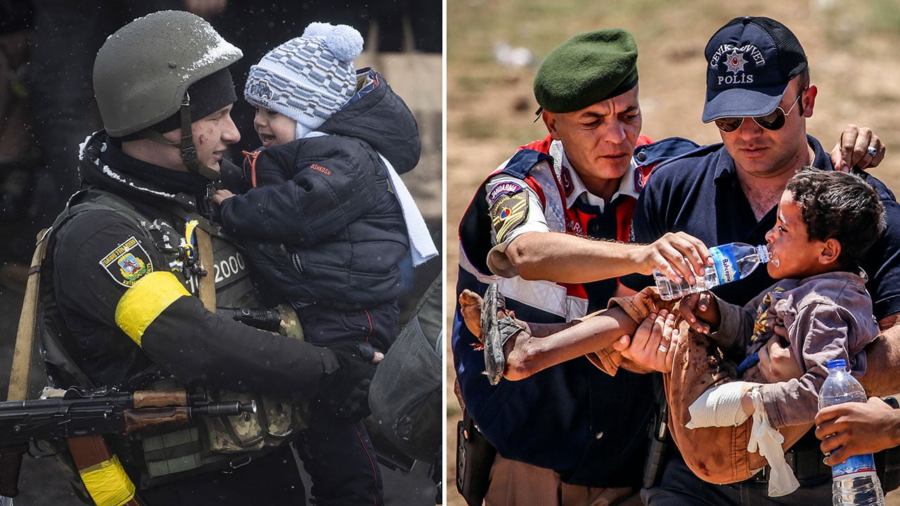 Fotogalería: Los paralelismos entre los ataques rusos contra Ucrania y Siria