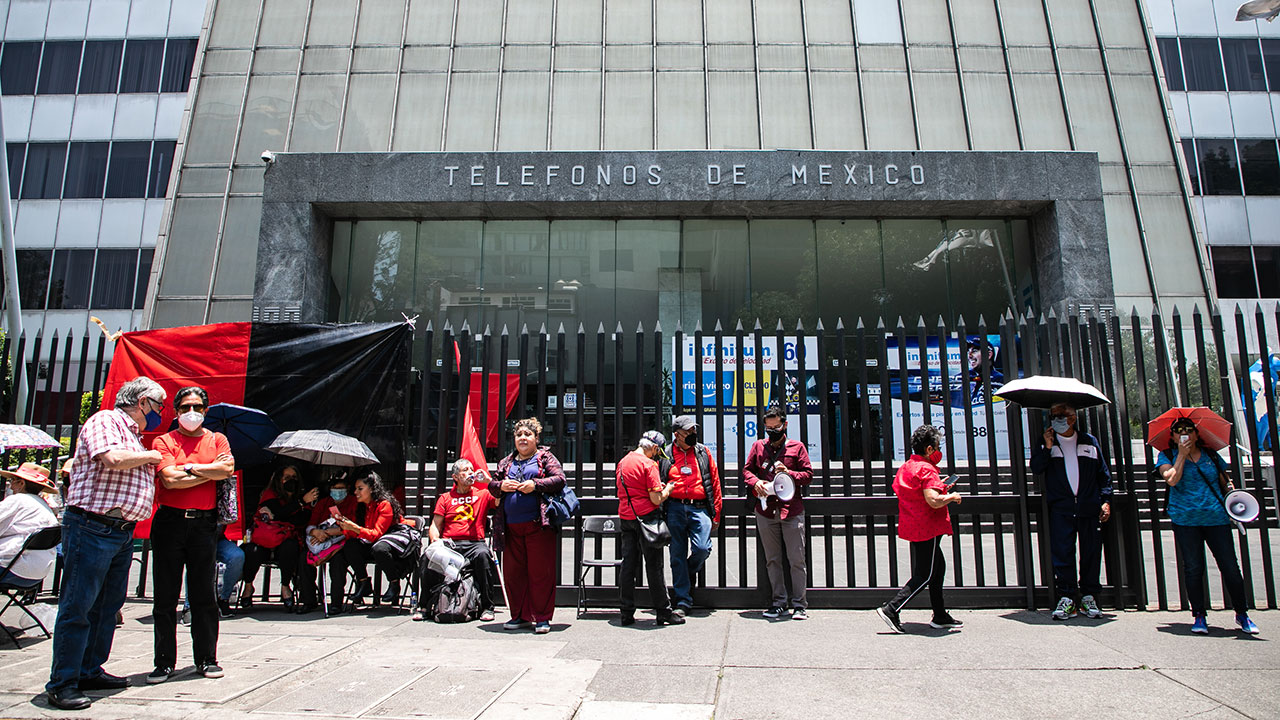 Trabajadores Telmex en huelga 9