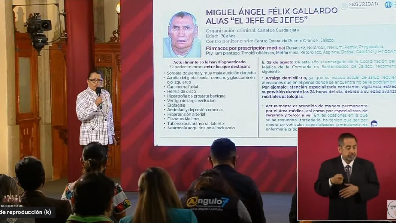 Félix Gallardo, ‘El jefe de jefes’, padece cáncer, tuberculosis, diabetes y otras 19 enfermedades