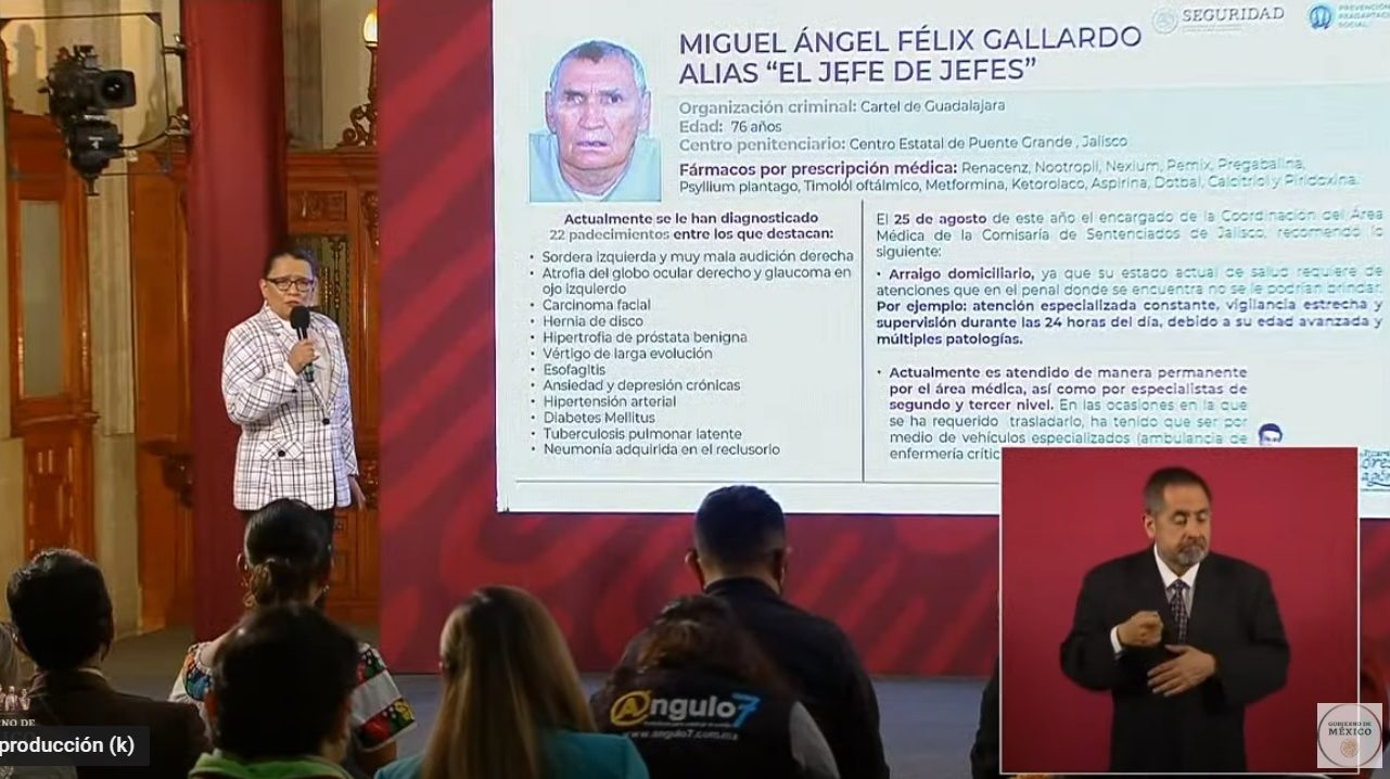 Félix Gallardo, ‘El jefe de jefes’, padece cáncer, tuberculosis, diabetes y otras 19 enfermedades