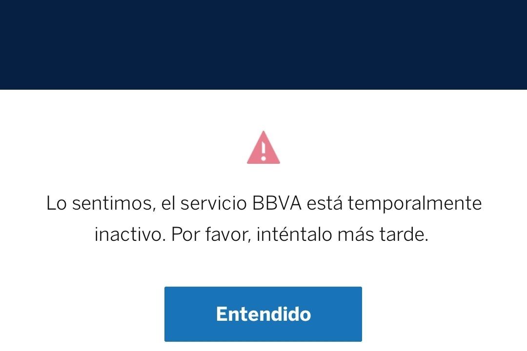 No eres tú; siguen las fallas en el sistema de BBVA México