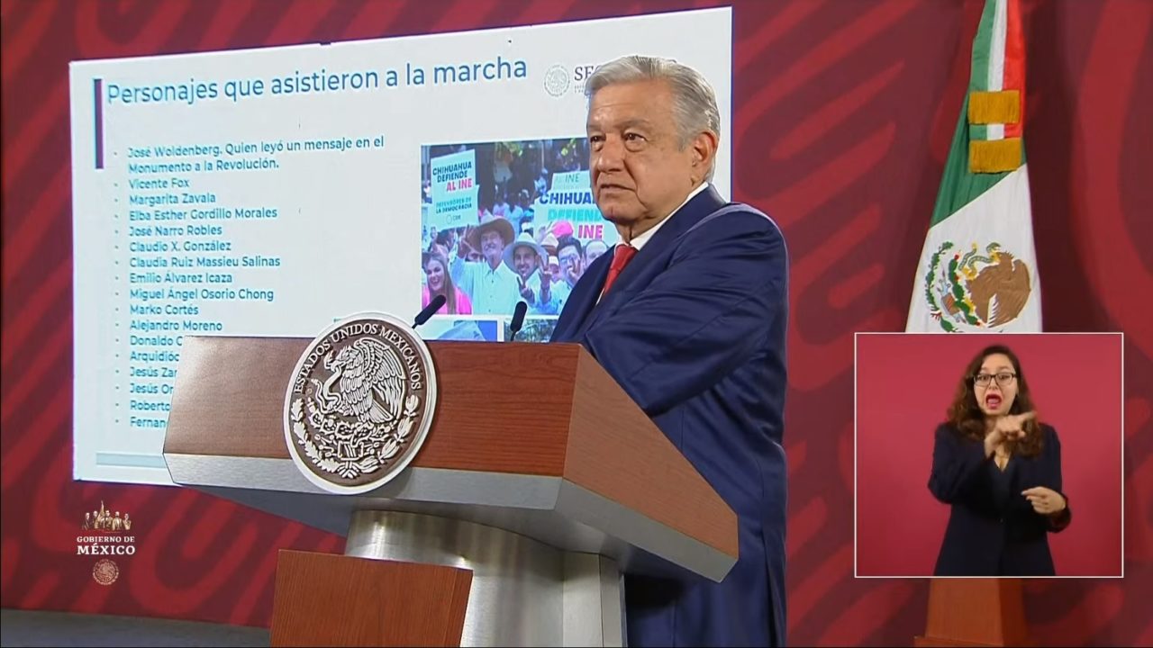 Elba Esther, Madrazo, Narro, Fox: el striptease político a favor del INE, según AMLO
