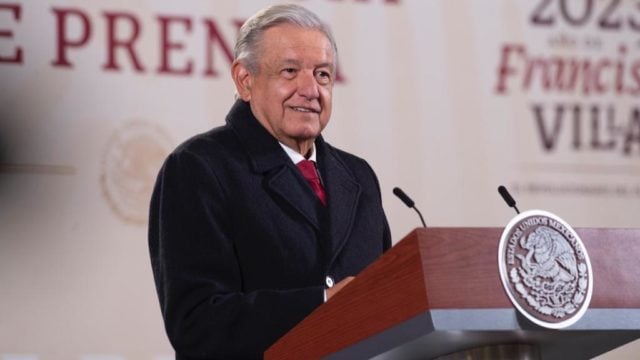 El presidente López Obrador en conferencia. Foto: Gobierno de México.