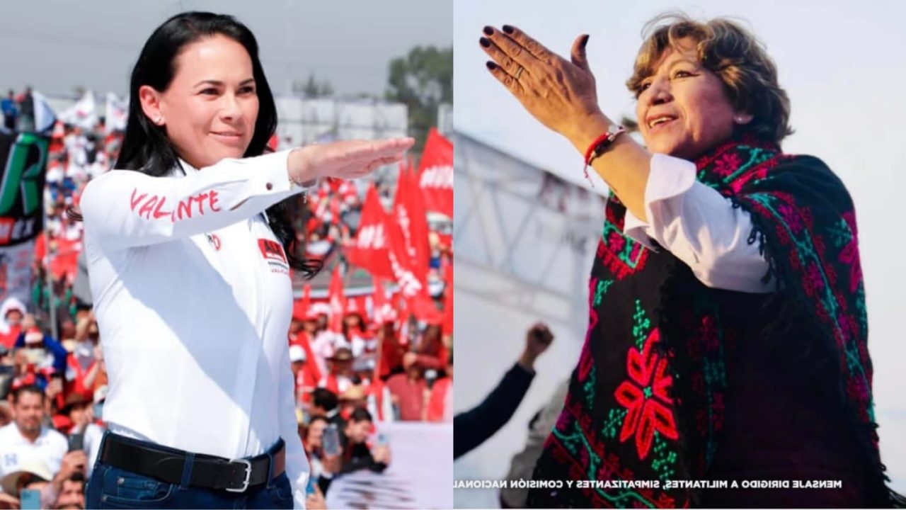 Delfina Gómez y Alejandra del Moral cierran precampaña en Texcoco