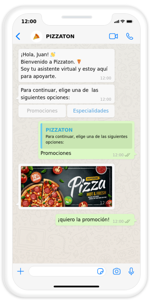 Chatbot pizza