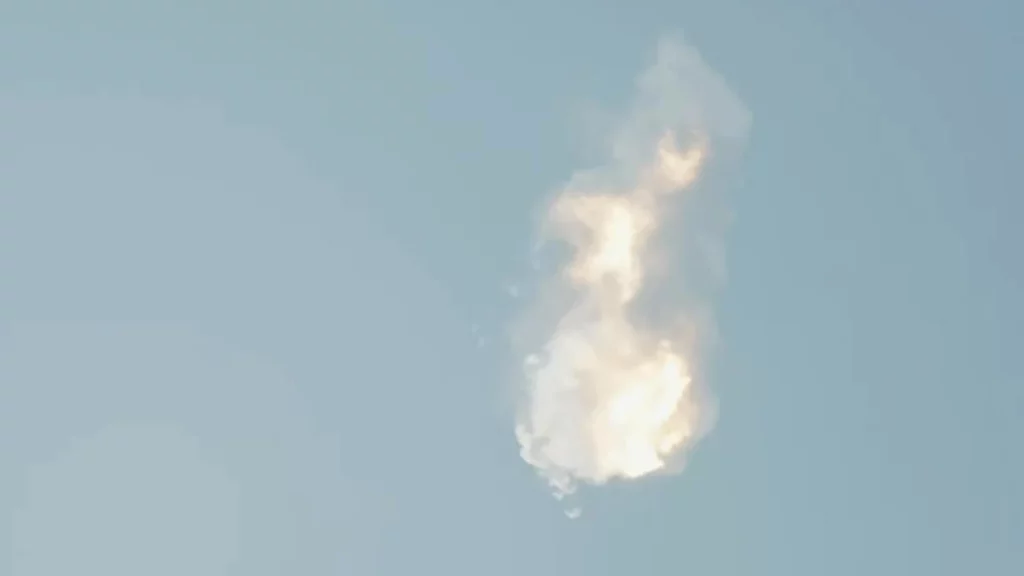 Captura de pantalla de la transmisión en vivo de SpaceX
