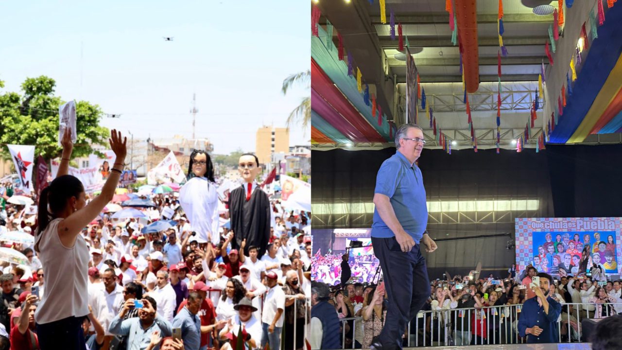 ‘Corcholatas’ de Morena aceleran y congregan a miles