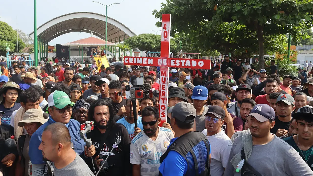 Protestas tras muerte de hondureño de caravana migrante al sur de México