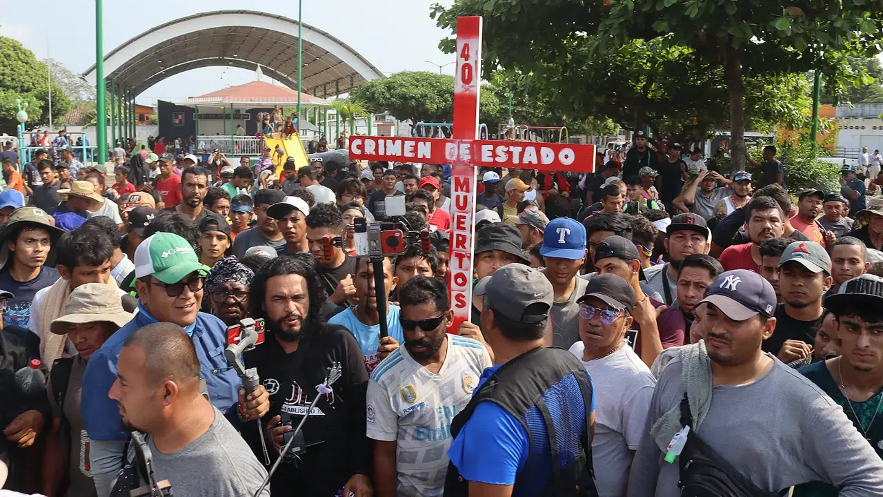 Protestas tras muerte de hondureño de caravana migrante al sur de México