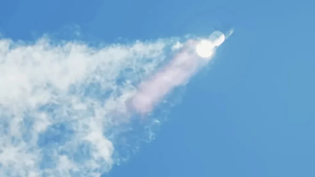 Captura de pantalla de la transmisión en vivo de SpaceX