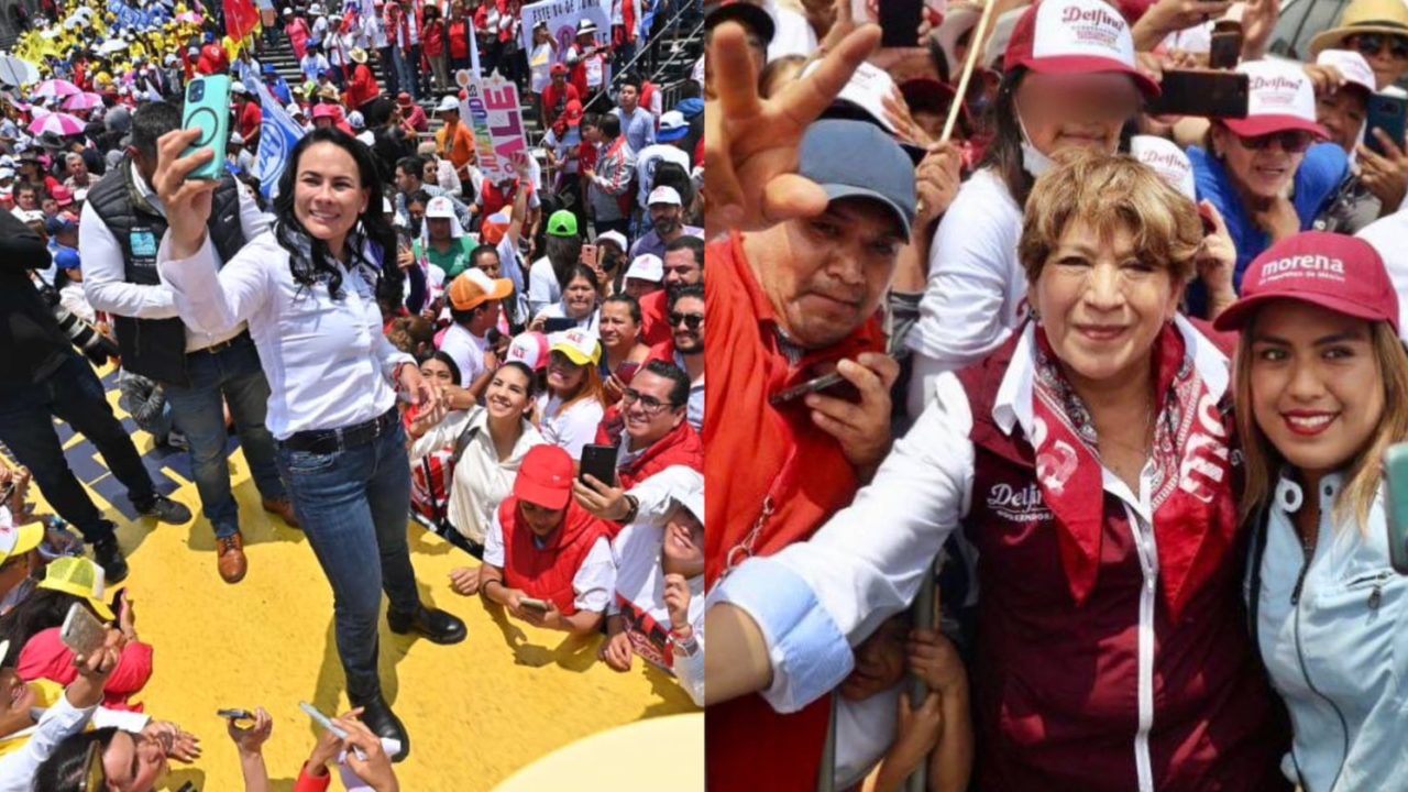 Alejandra del Moral y Delfina Gómez entran a la recta final de sus campañas para el Edomex
