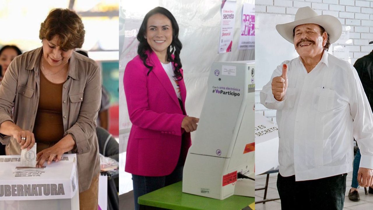 Votan candidatos en Edomex y Coahuila; la primera fue Delfina Gómez