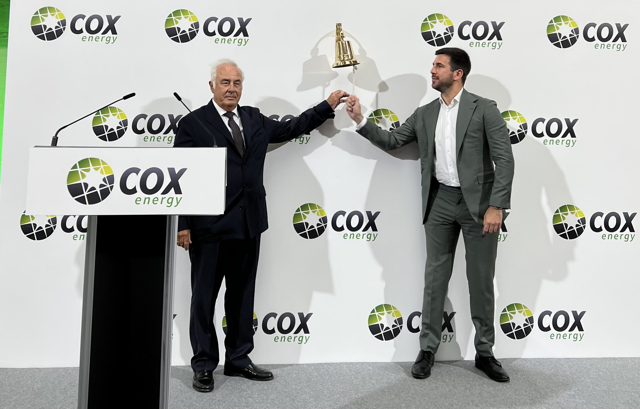 Cox Energy da el ‘campanazo’ en la bolsa española y debuta con subida del 18.4%