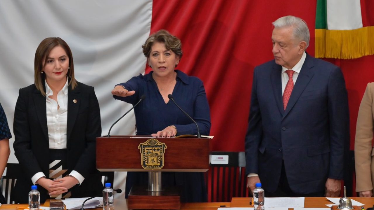 Delfina Gómez toma protesta como gobernadora del Edomex; termina era del PRI