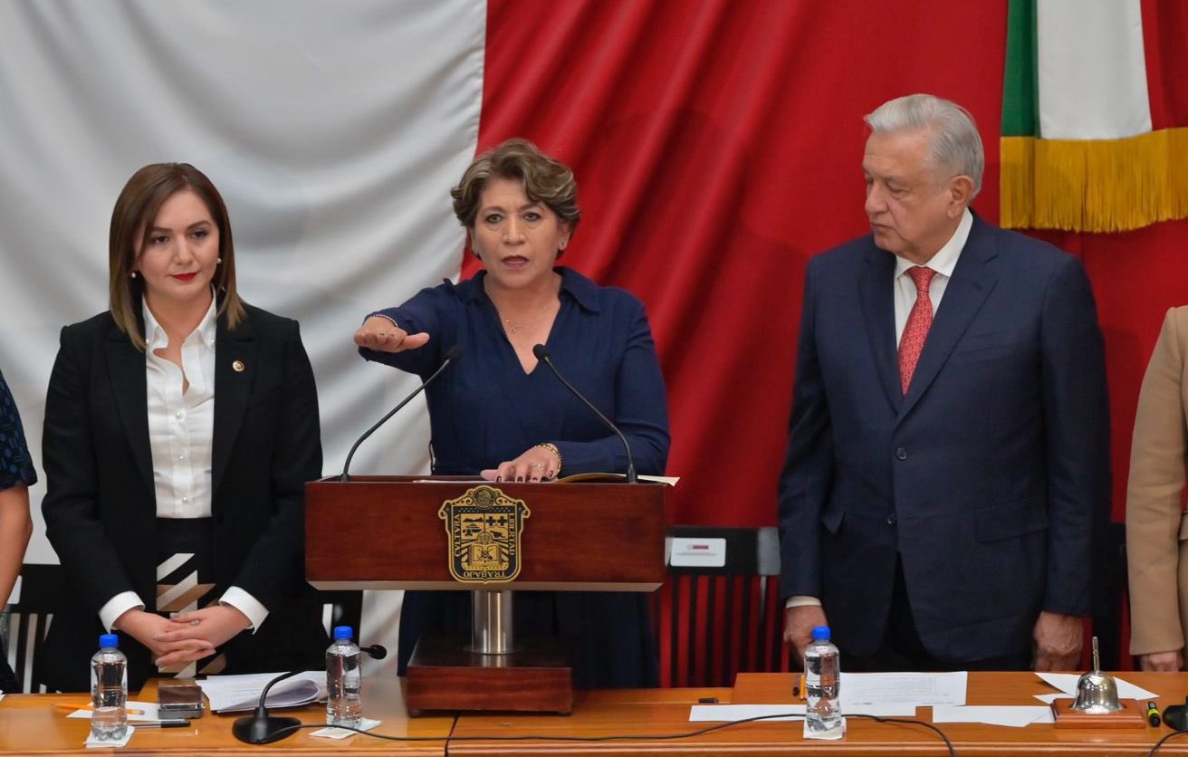 Delfina Gómez toma protesta como gobernadora del Edomex; termina era del PRI