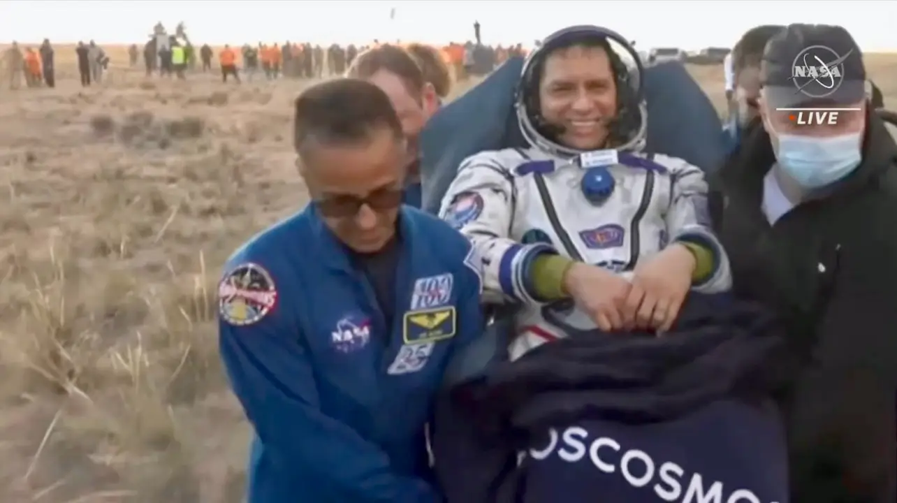 El astronauta Frank Rubio regresa a la Tierra con un récord para la NASA y Latinoamérica