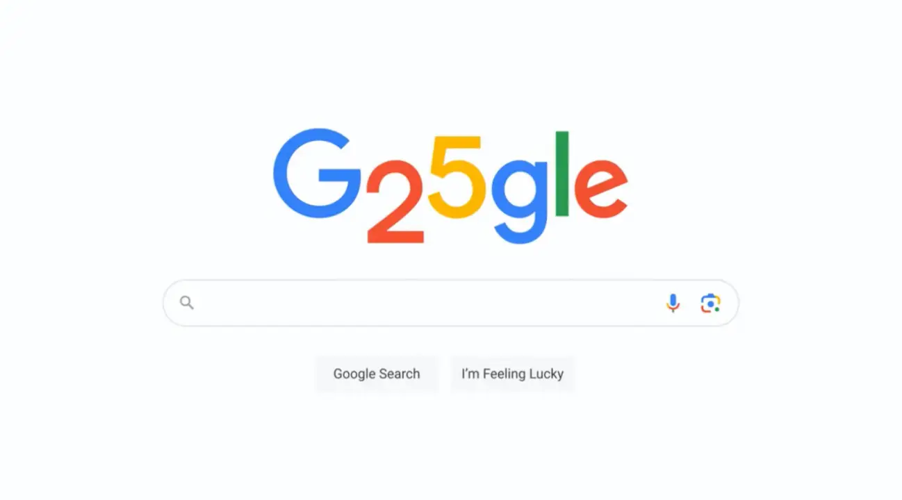 El ‘doodle’ del día celebra los 25 años de Google, el buscador más popular en occidente