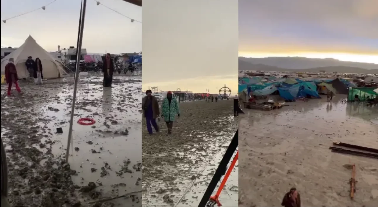 Miles de personas se quedaron varadas en el desierto durante el festival Burning Man