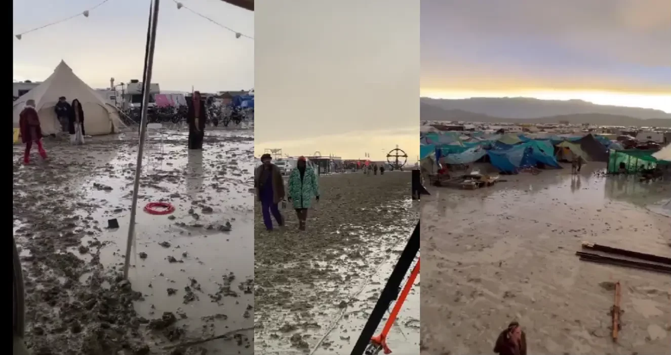 Miles de personas se quedaron varadas en el desierto durante el festival Burning Man