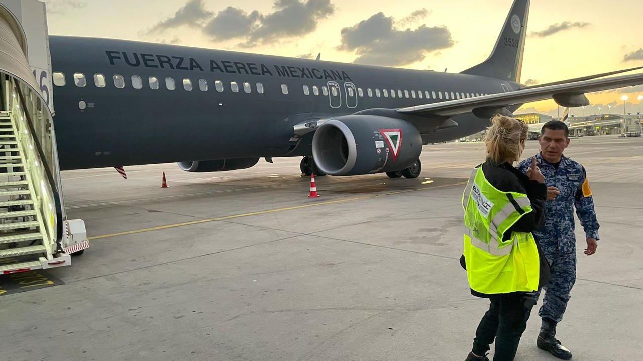 Llega primer avión de la Fuerza Aérea Mexicana a Israel para repatriar a connacionales