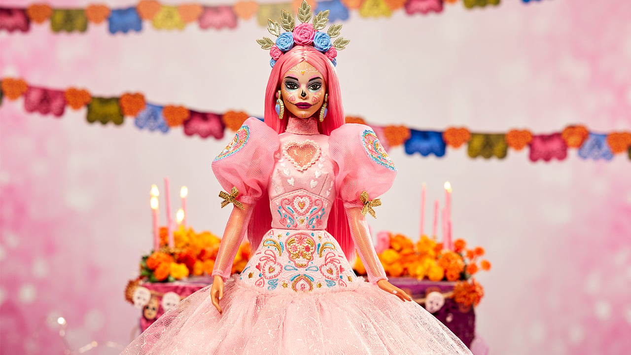 Así es la Barbie Día de Muertos diseñada por Pink Magnolia